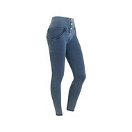 WR.UP Push-up-Pants 7/8 Blu Medio Jeans - Blue Seams